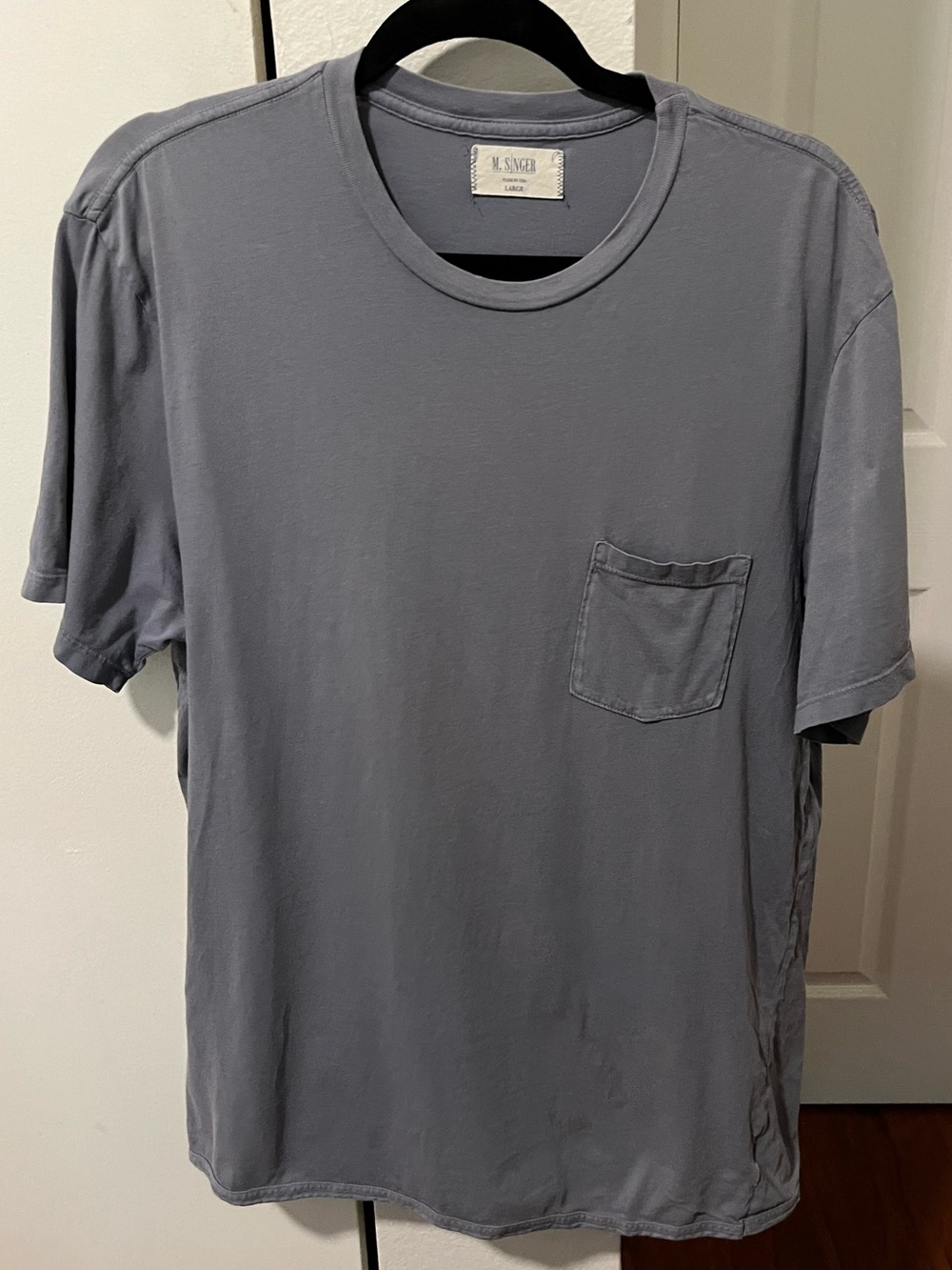 Classic Pocket Crew Tee - Slate Blue